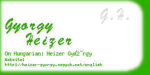 gyorgy heizer business card